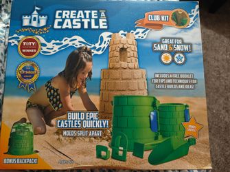 Create A Castle Club Tower Kit - 6 Piece Premium Sandcastle Building Kit for Kids to Adults, New