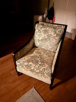 Upholstered Accent Chair with Wood Frame
