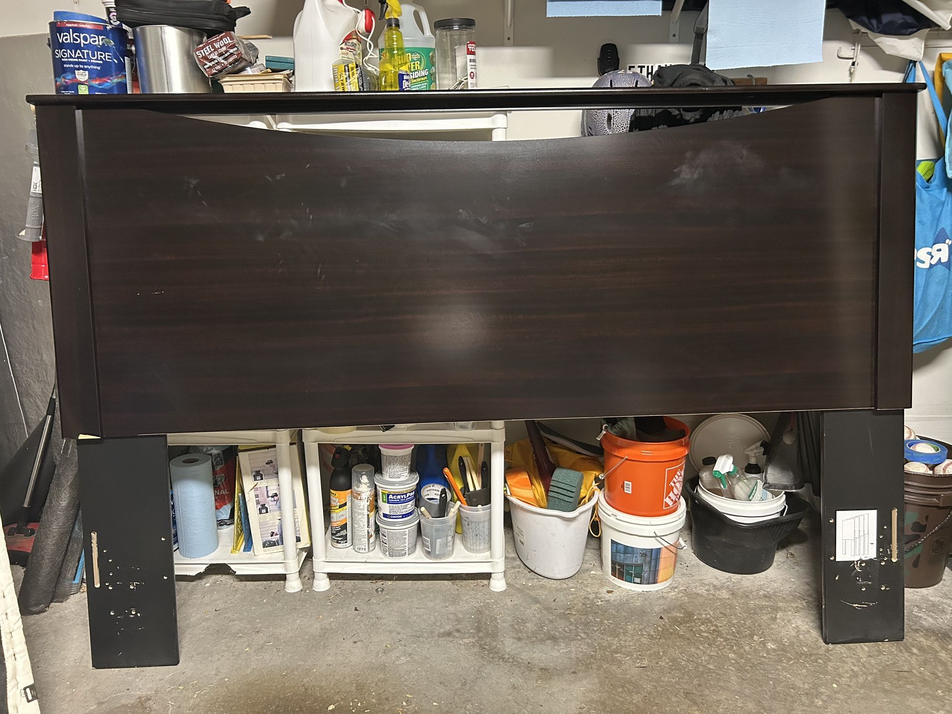 King Headboard, Box Springs, And Metal Frame