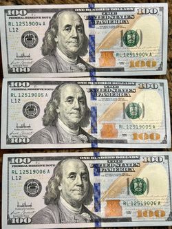 Wow 😮!! (3) EARLY Uncirculated + Sequential 2025 Donald Trump signed $100 bill notes !!