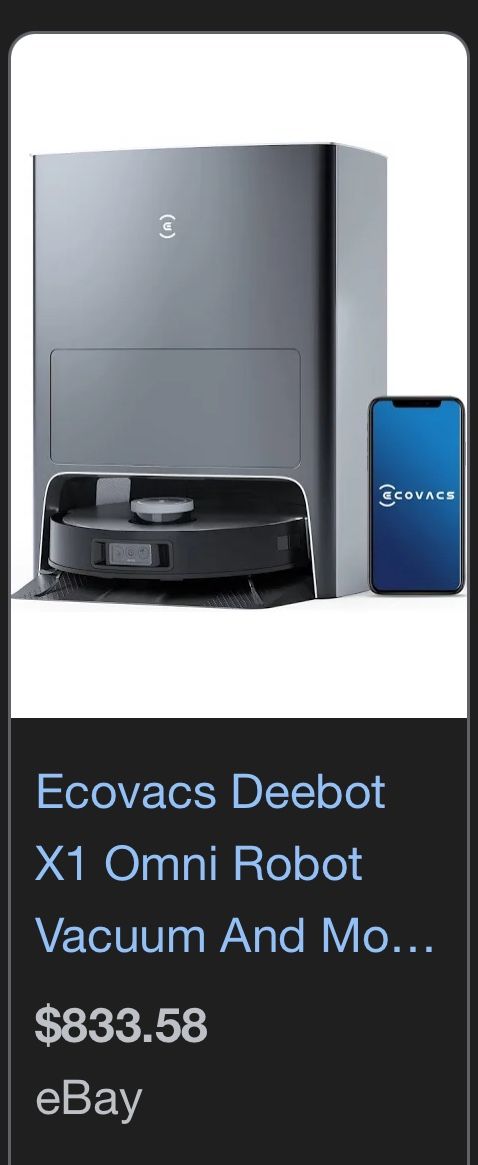 ECOVACS DEEBOT X1 Omni Robot Vacuum and Mop