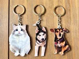 Custom Pet Wood Keychains