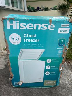 Hisense Freezer 5 cub ft,