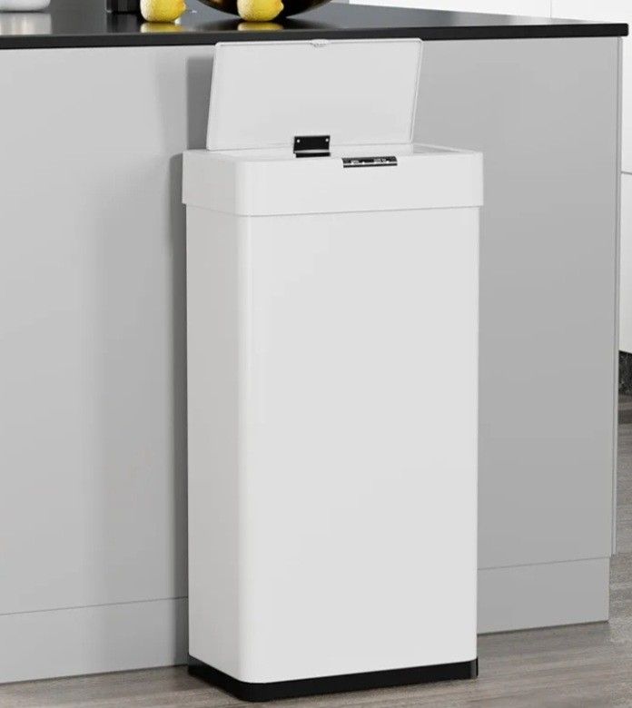 21.1 Gallon Motion Sensor Trash Can,Touchless Automatic Garbage Can,Brushed Stainless Steel Smart Bin,with Bag Holder,Soft Close Lid,for Kitchen,Offic