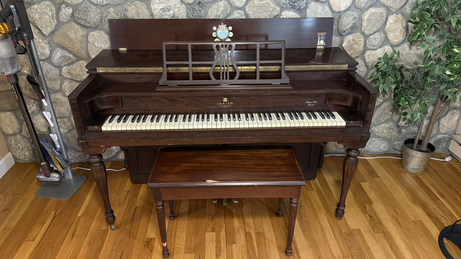 1888 Lester Betsy Ross Spinet Upright Piano
