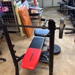 Weiderpro Weight Bench With 60 Pound Weighs Included 
