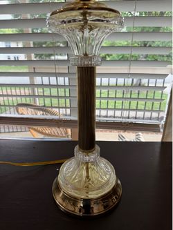 Elegant Brass & Glass Table Lamp – $45 OBO