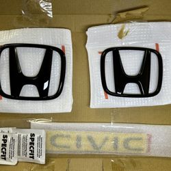 2022+ 11th Gen Civic OEM Black Emblems