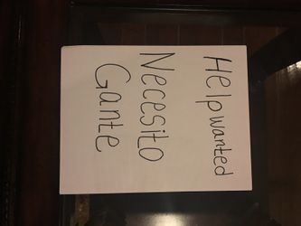 Help wanted/ necesito Gante
