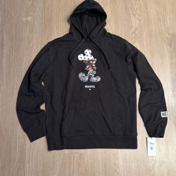 Size Large - Disney Neff Streetwear Mickey Mouse Black Hoodie - Skateboarding Hype Supreme Style