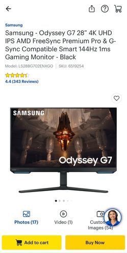 NEW Samsung Odyssey G7 S28BG700EN 28" IPS LED Gaming Monitor - Black