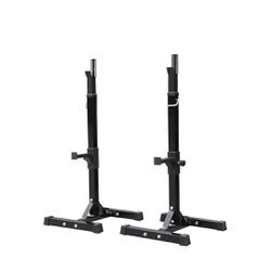 Pair of Adjustable Squat Rack Standard 44-70 Inch Solid Steel Squat Stands Barbell Free-press Bench Home Gym Portable Dumbbell Racks Stands