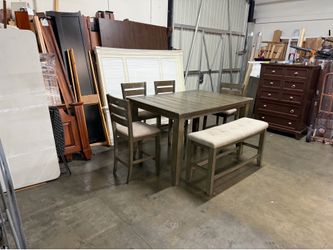 Dinning table with chairs and bench $220