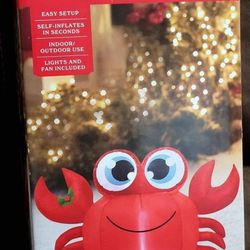 New!! Inflatable Christmas Lawn Ornament  - Crab