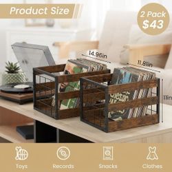 2 pack vinyl Record Storage