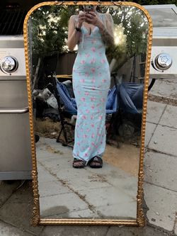 antique/vintage gold gilt full-length floor mirror