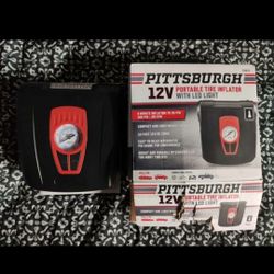 Pittsburgh 12V Portable Tire Inflator with LED Light