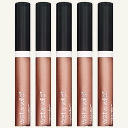 5 pieces of Wet n Wild MegaSlicks Lip Gloss, Rose Gold