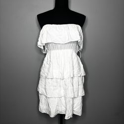 Lovely Day Women’s Size S White Ruffled Flutter Sleeveless 