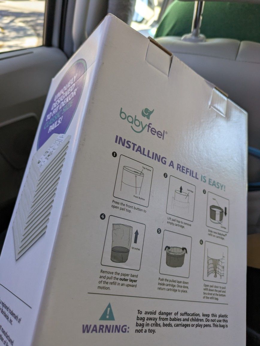 Baby Diaper Trash Can Refills For Classic Size 8pack