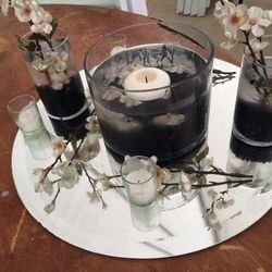 20 Inch Round Beveled Centerpiece Mirrors