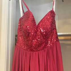 Burgundy Azazie Dress Size 10