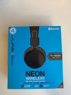Jlab Bluetooth neon wireless on-ear headphones with universal microphone