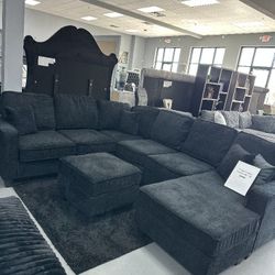 💥 Sectional Sofa Free Ottoman 💥 Furniture Queen Bedrooms Avail 
