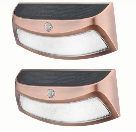 Path LED Solar Light(2) Dusk To Dawn in Copper