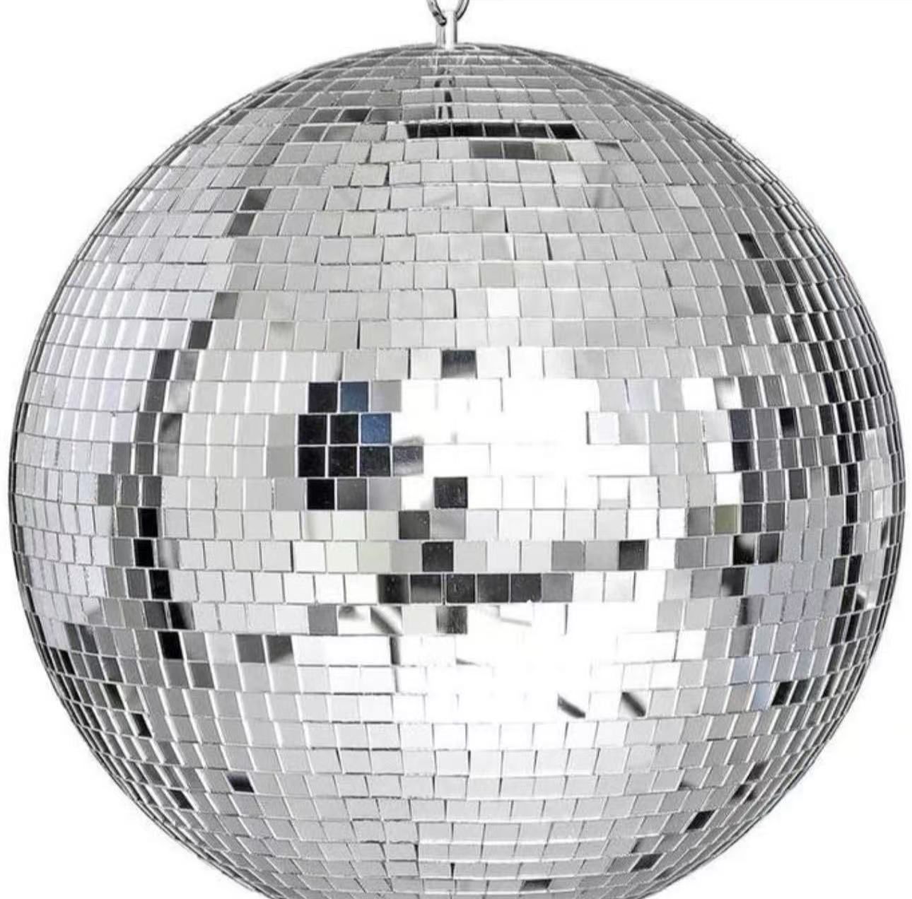 Mirror Disco Ball - 8-Inch Cool Silver Hanging Party Decorations for Big Parties