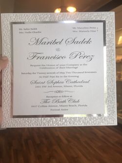 Elegant wedding invitation