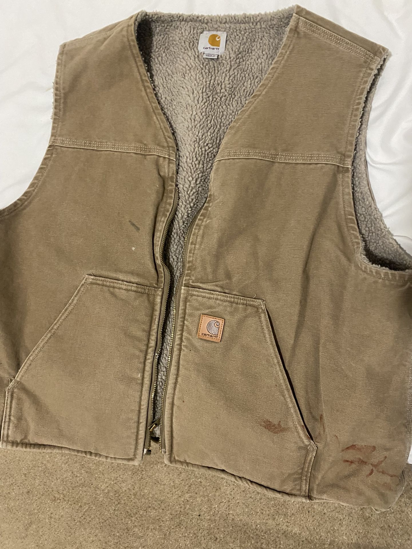 Men’s Brown Carhartt fleece lined vest