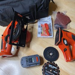 Black and decker tool set saw and interchangeable 2 shape sander new never used