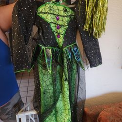 Little Girls Witch W/broom Costume 
