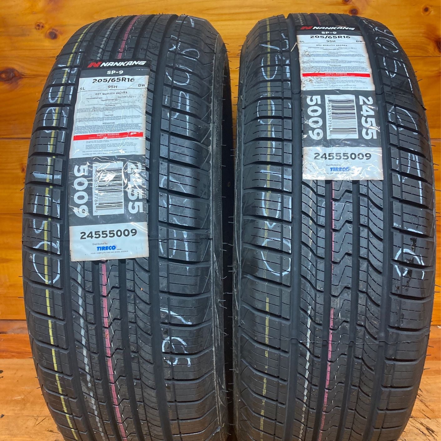 Brand New Pair 2 Tires 205-65-16 Nanking Like New Stock 756-150