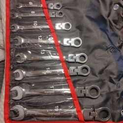8pcs Flex Head Ratchet Wrench Set