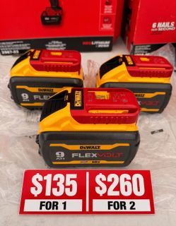 New Dewalt FLEXVOLT 20V/60V MAX 9.0Ah Battery