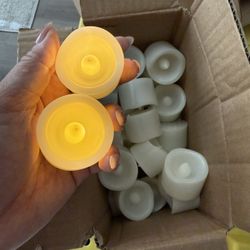 (75) White LED mini votive Flameless Candles 