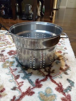 Large Stainless Steel Pasta Strainer Insert 8quart