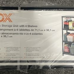 Storage Unit - 4 Shelves black