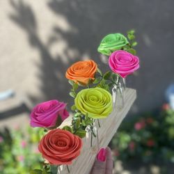 Rose Centerpiece Arrangement/ Paper Flower Arrangement