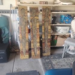 3 Separate Abstract Oil Paintings  S. Wyant