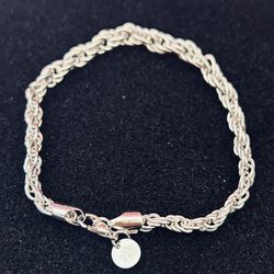 Women's Sterling Silver 3.5mm Spiga Wheat Bracelet, 7”