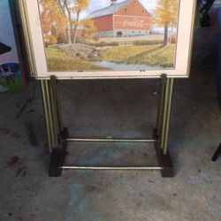4 1970 Coca-Cola Tv Dinner Tables And Rack