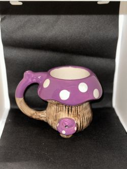 Purple Mushroom Mug Pipe