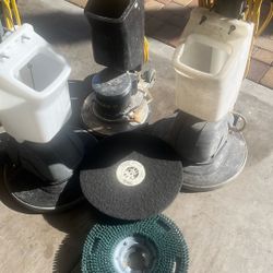 3 Low Scrubber Machine, One Pad Holder And One Brush