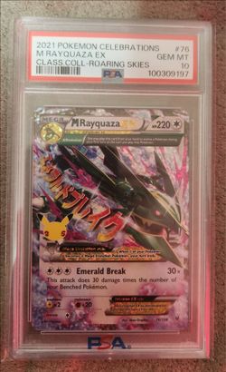 2021 POKEMON CELEBRATIONS CLASSIC COLLECTION #76 M RAYQUAZA EX PSA 10
