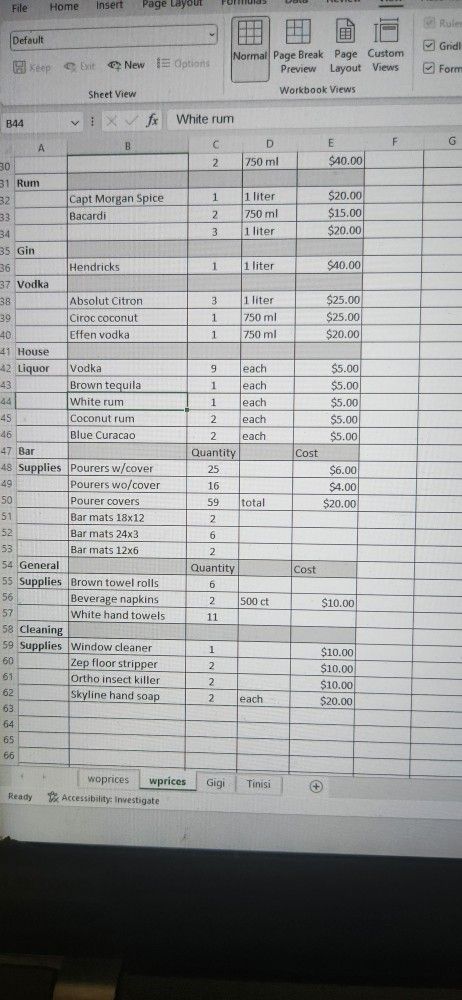 NOT FREE!!! Bar Closure Goodies