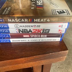 New PS4 Games Spider Man NBA2K MADDEN NASCAR Dragon quest 