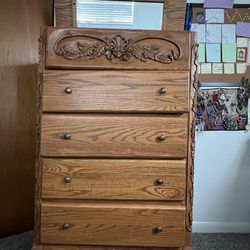 Antique Dresser With Mirror 